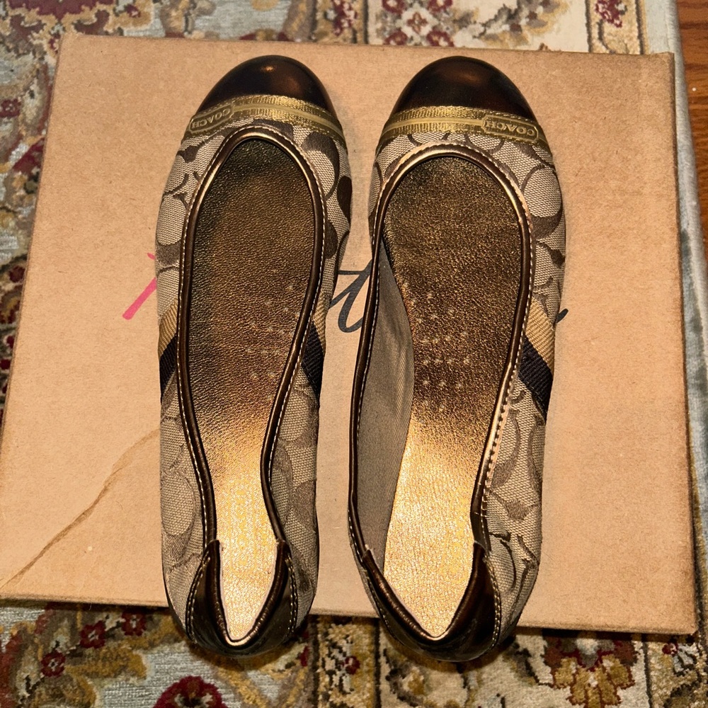 Golden brown Coach shoes, never worn
